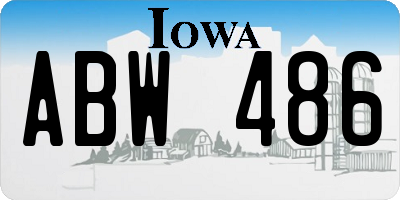IA license plate ABW486