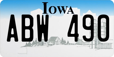 IA license plate ABW490