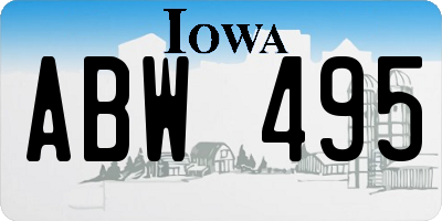 IA license plate ABW495