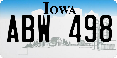 IA license plate ABW498