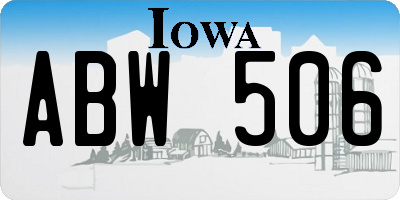 IA license plate ABW506