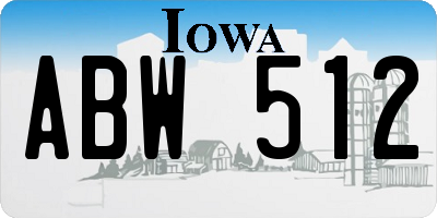 IA license plate ABW512