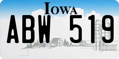 IA license plate ABW519