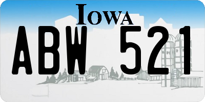 IA license plate ABW521