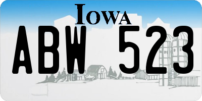 IA license plate ABW523