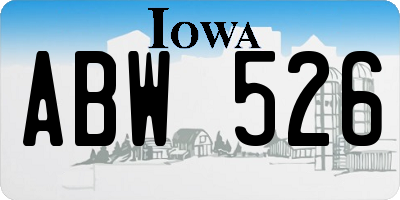 IA license plate ABW526