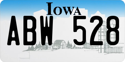 IA license plate ABW528