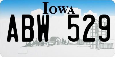 IA license plate ABW529