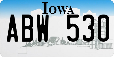 IA license plate ABW530