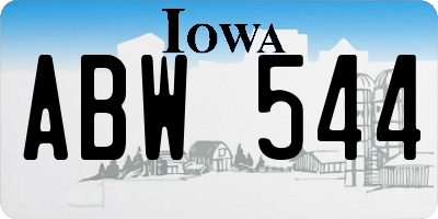 IA license plate ABW544