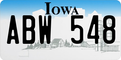 IA license plate ABW548