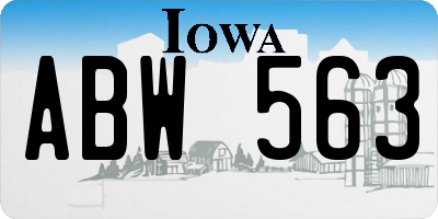 IA license plate ABW563