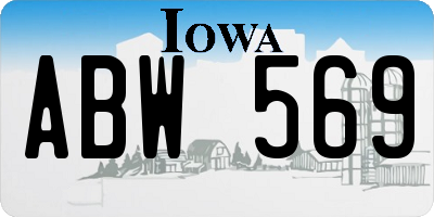 IA license plate ABW569