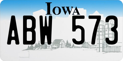 IA license plate ABW573