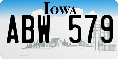 IA license plate ABW579