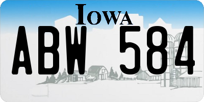 IA license plate ABW584