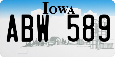 IA license plate ABW589