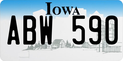 IA license plate ABW590