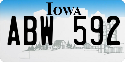 IA license plate ABW592