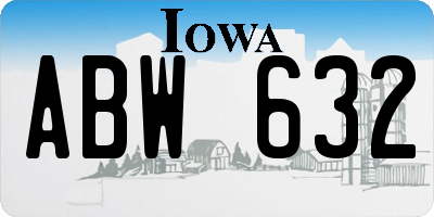 IA license plate ABW632