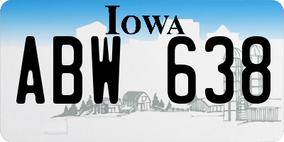 IA license plate ABW638