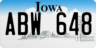 IA license plate ABW648