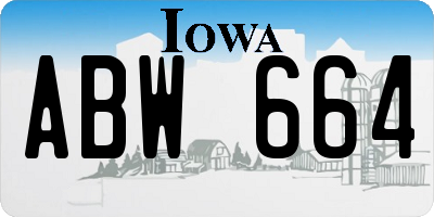 IA license plate ABW664