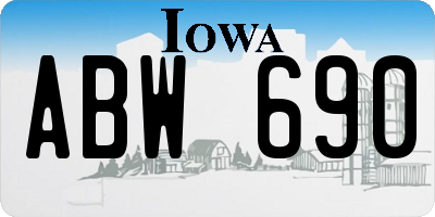 IA license plate ABW690