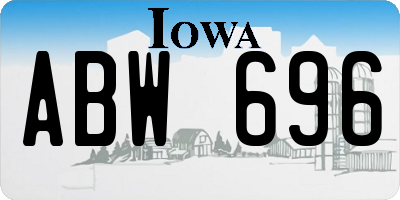 IA license plate ABW696