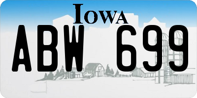 IA license plate ABW699