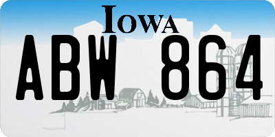 IA license plate ABW864