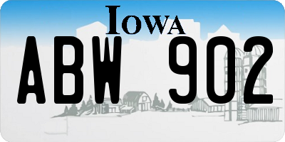 IA license plate ABW902