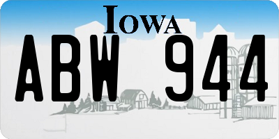 IA license plate ABW944