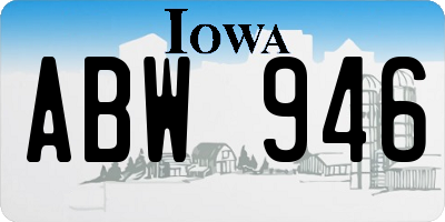 IA license plate ABW946