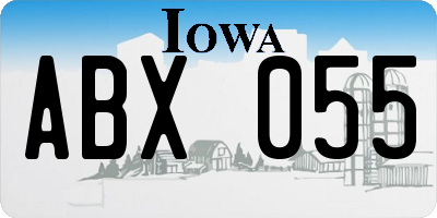 IA license plate ABX055