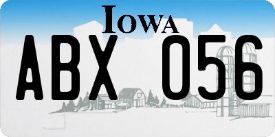 IA license plate ABX056