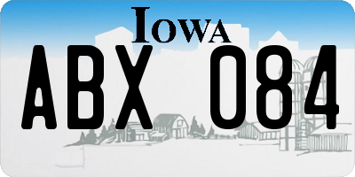 IA license plate ABX084