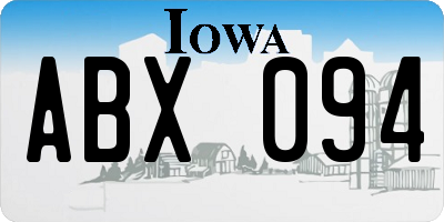 IA license plate ABX094