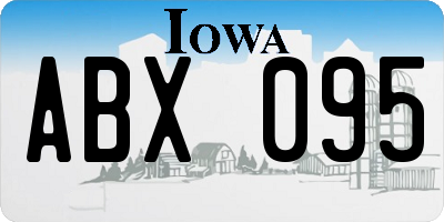 IA license plate ABX095