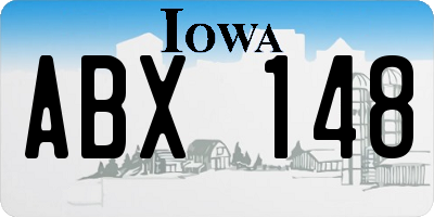 IA license plate ABX148