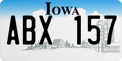 IA license plate ABX157