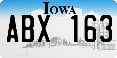 IA license plate ABX163