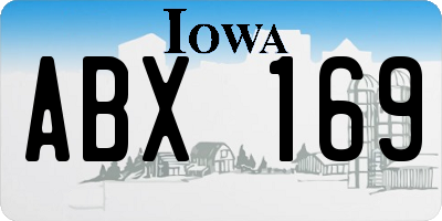 IA license plate ABX169
