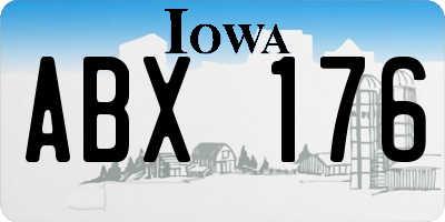 IA license plate ABX176