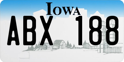 IA license plate ABX188