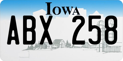 IA license plate ABX258