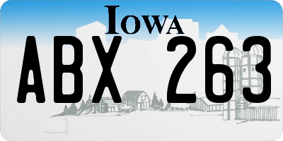 IA license plate ABX263