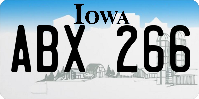 IA license plate ABX266