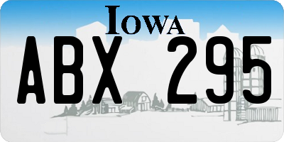 IA license plate ABX295