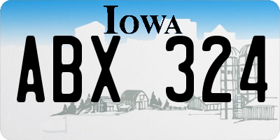 IA license plate ABX324